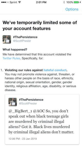 Twitter Suspends Gay Conservative For Tweeting Facts About Illegals Killing Blacks