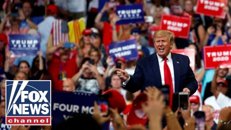 Trump Kicks Off Rally With Guns Drawn and BLASTING Democrats