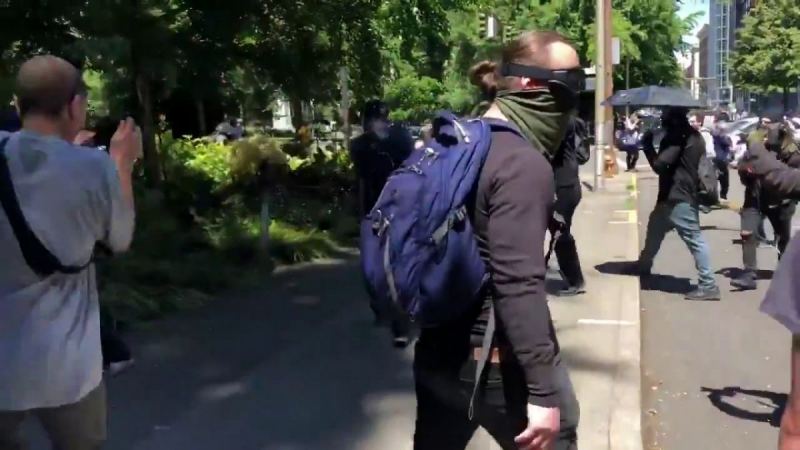 Antifa Thugs Force Portland Police To Retreat During Protest After Throwing Projectiles