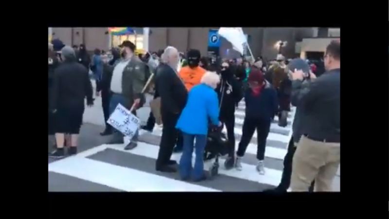 Antifa Scumbags Harass Elderly Lady Using A Walker [VIDEO]