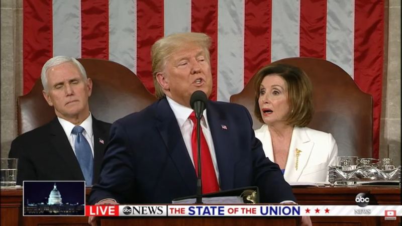 WATCH: Pelosi’s Eyes Pop Out of Her Head When President Calls Out Her State’s Sanctuary Laws