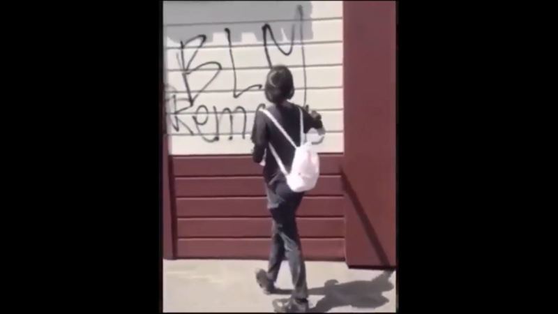 Two White Protesters Get Caught Tagging “BLM” on Store, Get Call