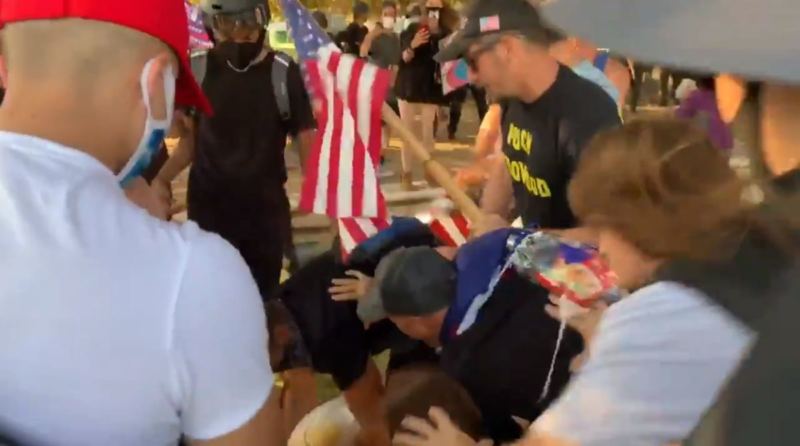 Violence Erupts Again As Black Lives Matter Go Looking for a Fight at Pro-Trump Rally