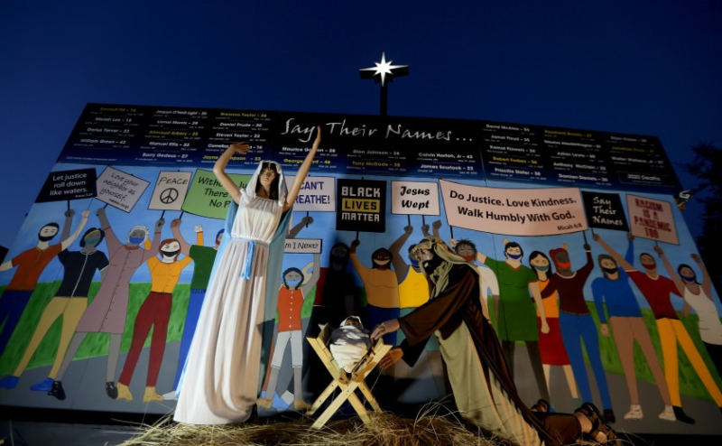 Liberal Church Desecrates Nativity Scene With BLM Propaganda