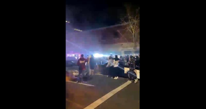 WATCH: Police Plows Way Through Violent Mob Attacking His Car