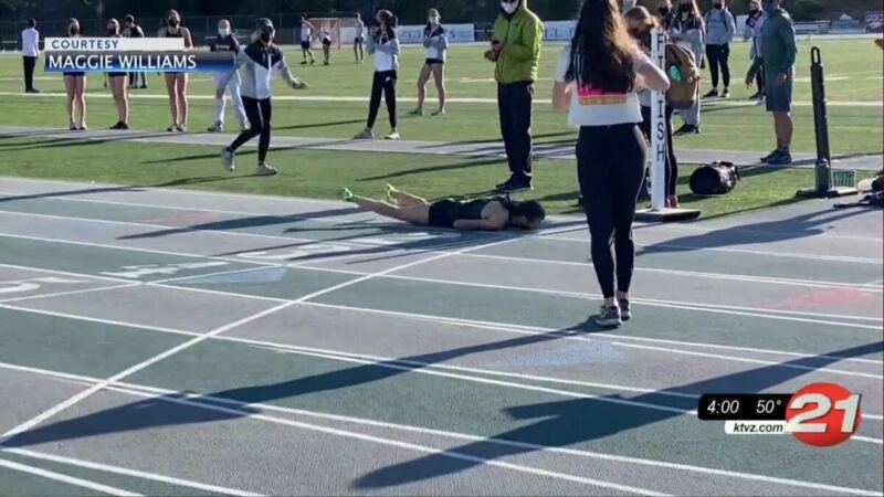 Track Runner Collapses After Being Forced to Run with Mask (VIDEO)