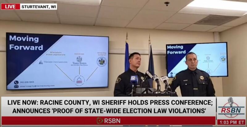 Wisconsin Sheriff Hold Press Conference to Announce Proof of State-Wide Election Law Violations