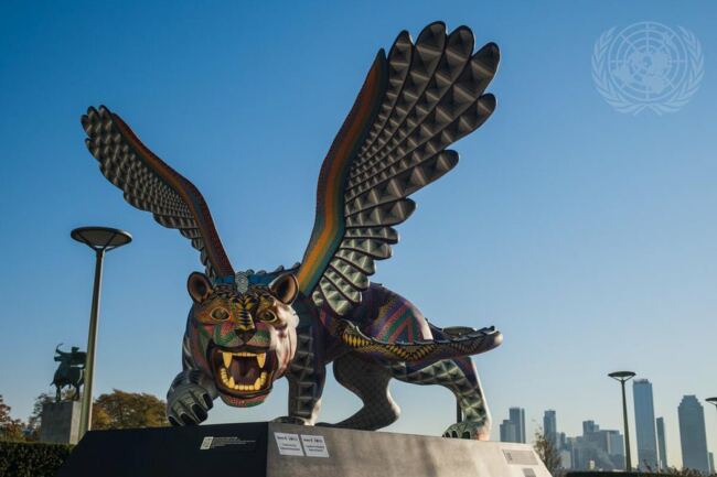 United Nations Unveils Statue at NYC HQ Resembling a Beast from the Book of Revelation
