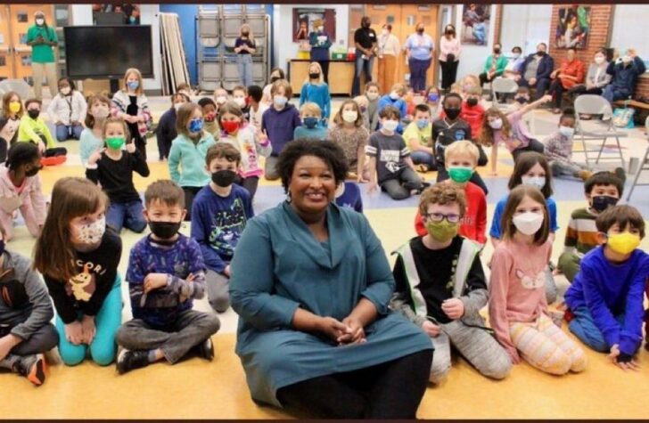 Stacey Abrams Caught in a Lie During Unmasked Show of Hypocrisy at Elementary School
