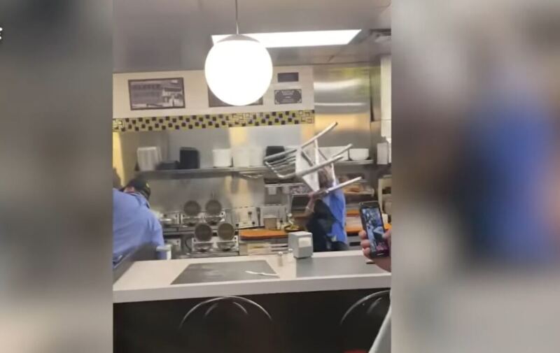 Christmas Brawl at Waffle House Turns Employee Into Instant Celebrity (VIDEO)