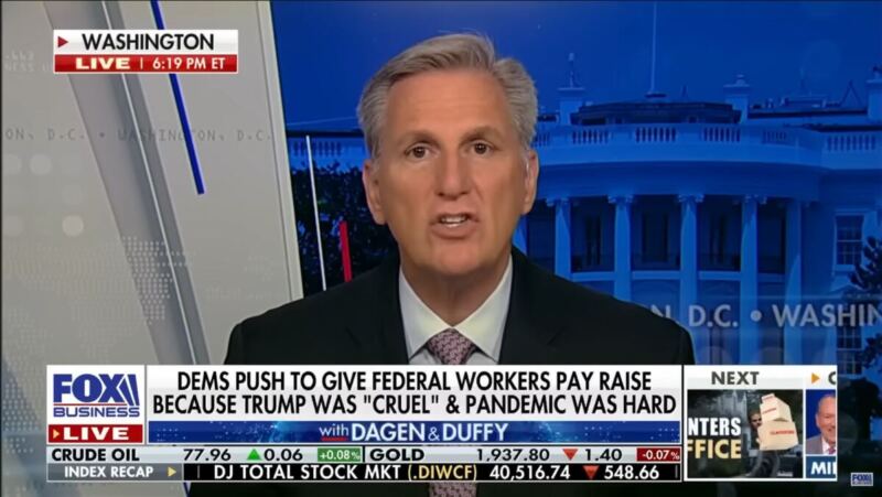 McCarthy Calls Out 47% of Federal Workforce: Time to ‘Get Their Butts Back to the Office