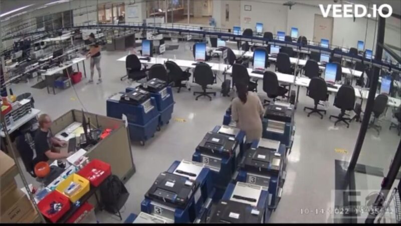Election Officials Caught on Camera Allegedly Manipulating Sealed Machines