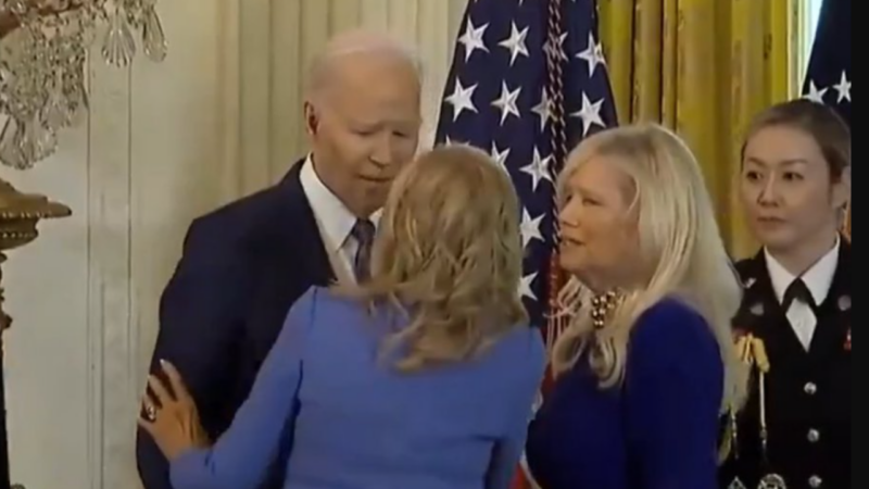 Jill Biden Appears To Rush In To Prevent Joe From ‘Kissing Another Woman’