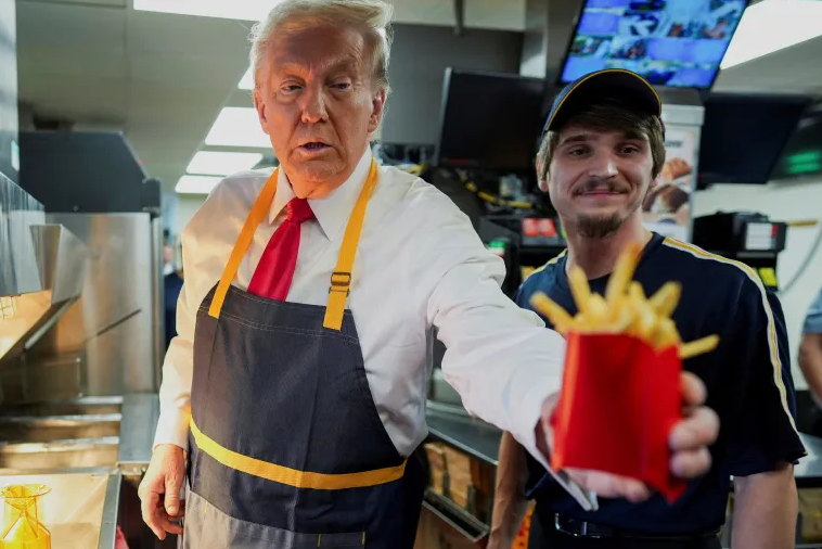 Trump Makes Stop At McDonalds