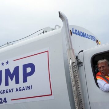 Trump Hops In Truck Before Wisconsin Event