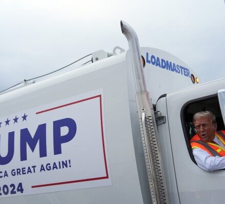 Trump Hops In Truck Before Wisconsin Event